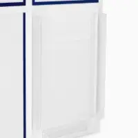 Информационный стенд &laquo;Информация&raquo; 6 карманов (5 плоских А4, 1 объемный А4), цвет синий