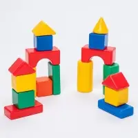 Кубики детские, пластиковые, цветные, 18 штук, 6&times;6 см