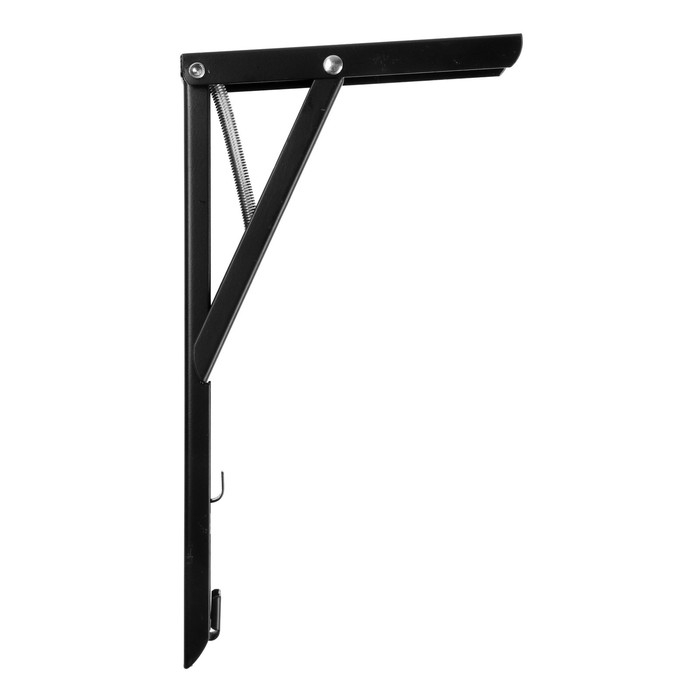 Кронштейн складной для столов и полок ТУНДРА, F001 , 2 шт., длина 250 мм., сталь, цвет черный   9703