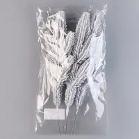 Литая веточка, голубая, заснеженная, набор 3 шт.