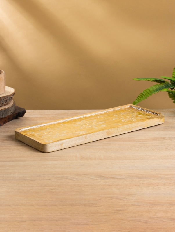 Блюдо прямоугольное Блюдо прямоугольное "Пряник" дерево манго 41х15 см