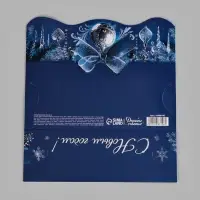 Конверт для денег формовой &laquo;С новым годом&raquo;, бант, 17.5&times;10 см