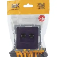 BRITE Розетка двойная RJ11+RJ45 кат.5E РК/Т12-БрЧ черный