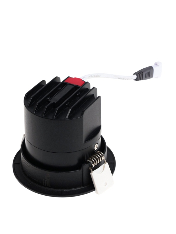 Светильник светодиодный встраиваемый, поворотный, 6Вт, 4000К, с драйвером, D75, черный Светильник светодиодный встраиваемый, поворотный, 6Вт, 4000К, с драйвером, D75, черный