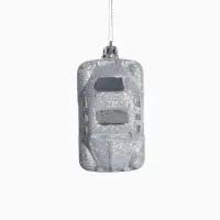 Ёлочные игрушки 3 шт., &laquo;Зимнее волшебство, Машинки&raquo; пластик, 9&times;3.5 см, серебро