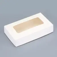 Контейнер навынос, с окном, белый, 20&times;12&times;4 см