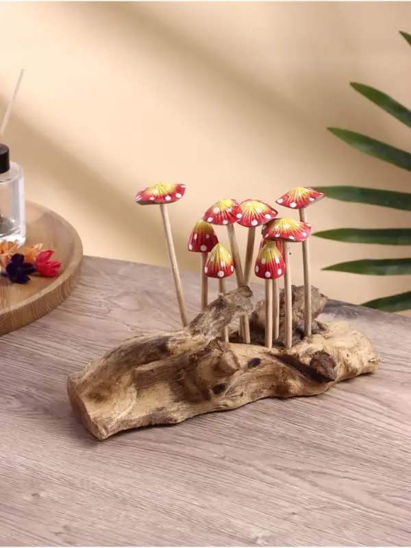 Сувенир &laquo;Грибочки&raquo;, 25&times;10&times;15 см, дерево, красно-жёлтый