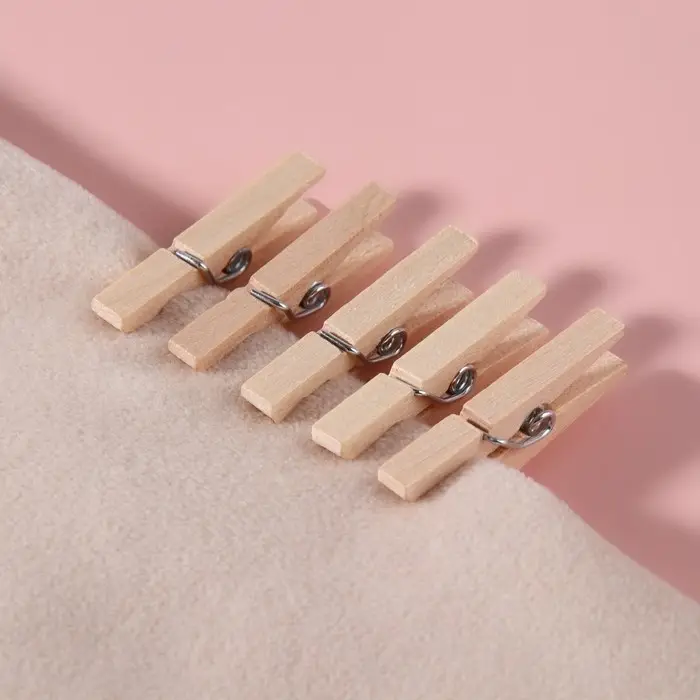 Прищепки для шитья, 3×0.5×0.3 см, 10 шт., бежевые Прищепки для шитья, 3×0.5×0.3 см, 10 шт., бежевые