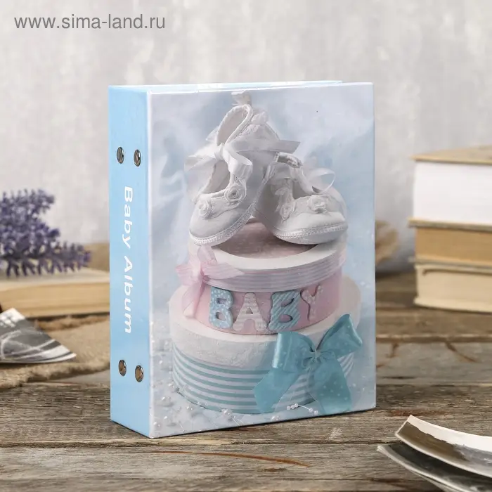 Фотоальбом на 100 фото 10×15 см Baby shoes, для мальчика Фотоальбом на 100 фото 10×15 см Baby shoes, для мальчика
