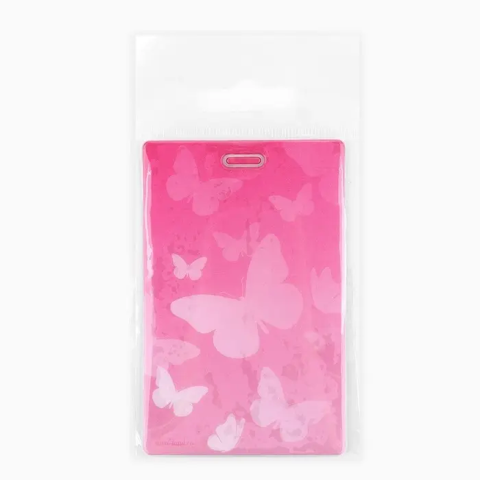 Чехол для бейджа «Бабочки», 6,5 х 10,5 см