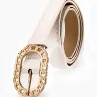 Ремень жен 04-01-01-01, Июнь2503, 2,5*0,3*110 см, без винта, пряж золото, 1 прокол, белый Ремень жен 04-01-01-01, Июнь2503, 2,5*0,3*110 см, без винта, пряж золото, 1 прокол, белый