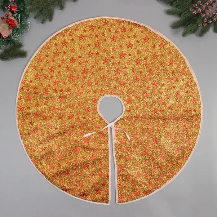 Коврик под ёлку &laquo;Сияние звёзд&raquo; d=86 см, золотистый