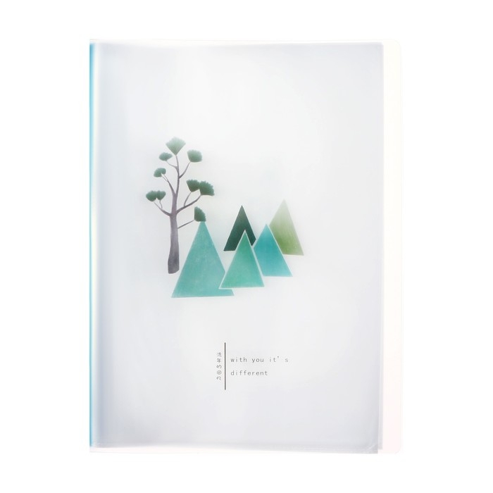 Папка формат А4, с 40 прозрачными файлами Папка формат А4, с 40 прозрачными файлами "Река", МИКС