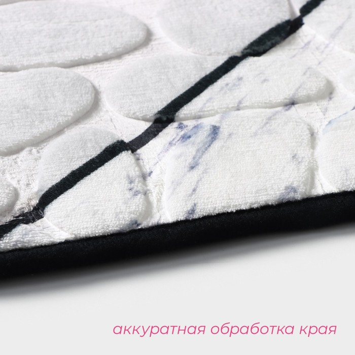 Коврики для ванной и туалета Доляна «Галька геометрическая», 2 шт: 40×50 см, 50×80 см, цвет МИКС Коврики для ванной и туалета Доляна «Галька геометрическая», 2 шт: 40×50 см, 50×80 см, цвет МИКС
