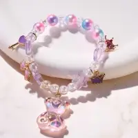 Браслет детский &laquo;Выбражулька. Мишка и звёзды&raquo;, d=5.5 см, фиолетовый