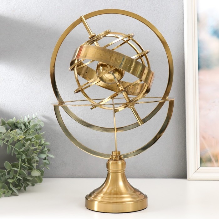 Сувенир металл  Сувенир металл "Орбита Земли" золото 25х25х38 см