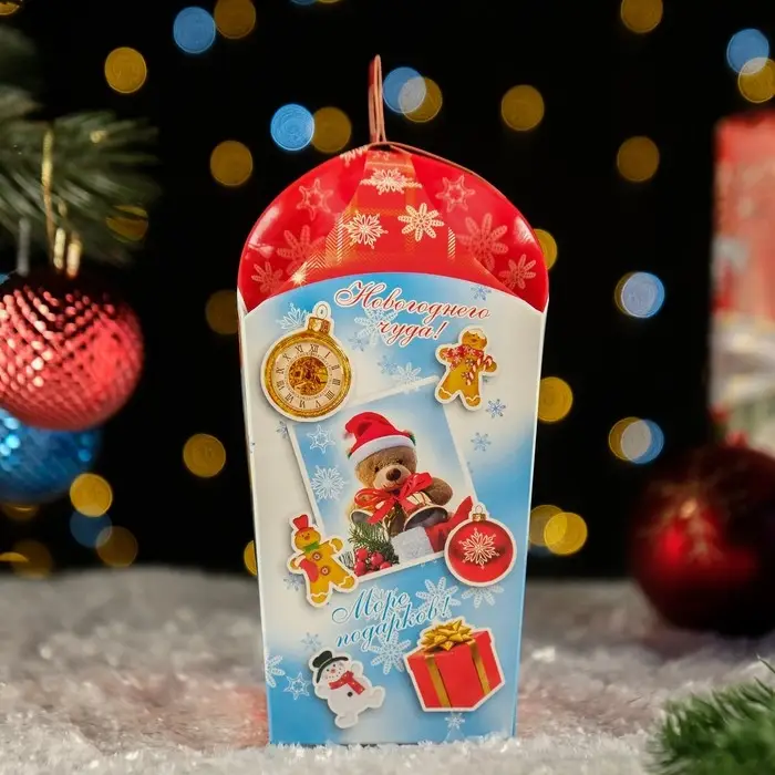 Коробка подарочная складная «Снежка» 16×9×18 см