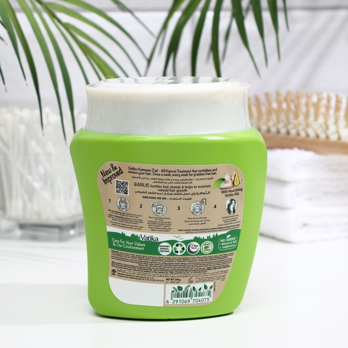 Маска для волос Dabur Vatika Garlic для ломких и выпадающих волос, 500 г Маска для волос Dabur Vatika Garlic для ломких и выпадающих волос, 500 г