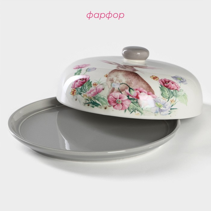 Блинница Доляна «Зайка», d=23 см, цвет белый Блинница Доляна «Зайка», d=23 см, цвет белый