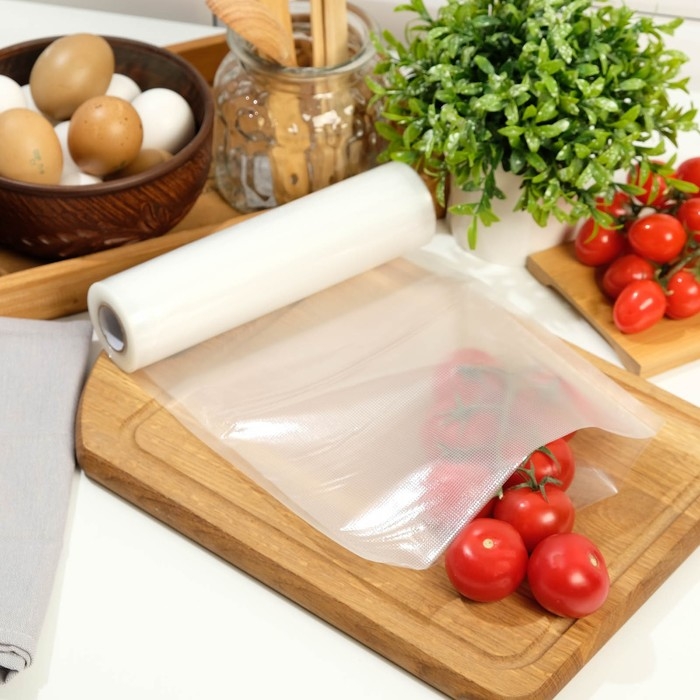 Пакеты для вакууматора, рифленые, в рулоне, 20 x 500 см Пакеты для вакууматора, рифленые, в рулоне, 20 x 500 см