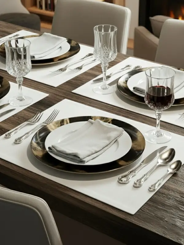 Тарелка подстановочная Magistro Brown Marble, d=33 см, стекло, коричневая