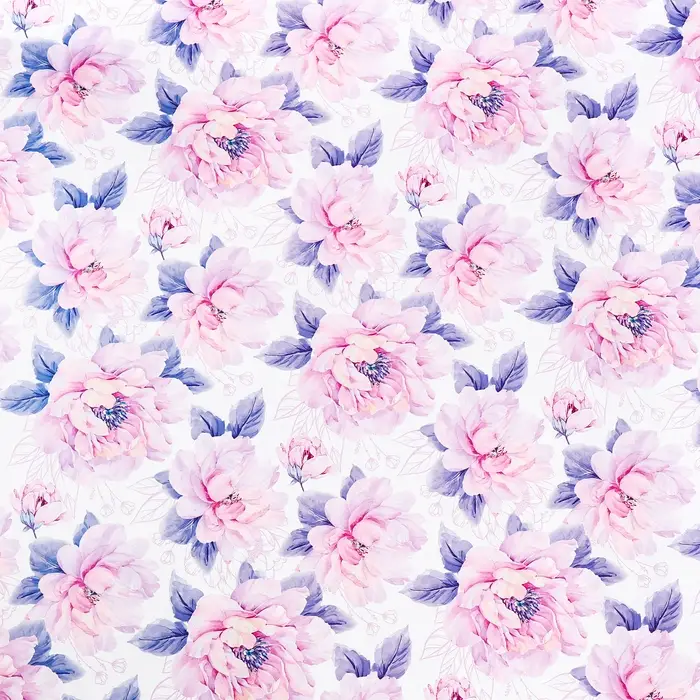 Бумага упаковочная глянцевая &laquo;Цветы&raquo;, 1 лист, 70 х 100 см
