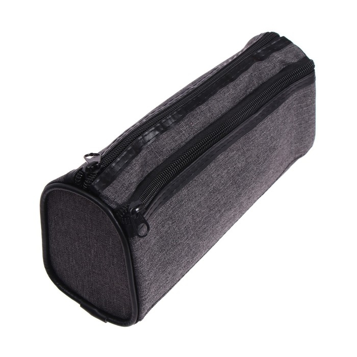 Пенал школьный на молнии Пенал школьный на молнии "Джинс", 2 отделения, МИКС