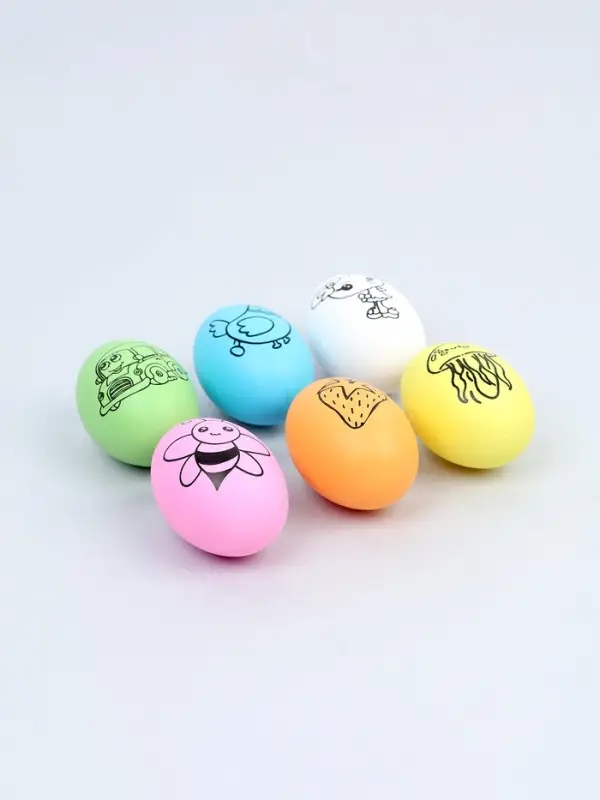 Набор для творчества "Пасхальные яйца" под роспись, набор 6 шт, пластик, цвет МИКС
