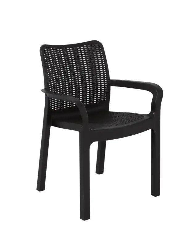 Стул пластиковый Rattan 506х580х833мм, горький шоколад