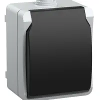 ФОРС Розетка наружная с заземлением с крышкой IP54