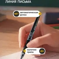 Стираемая ручка, гелевая, чёрный стержень, узел 0.5 мм