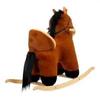 Качалка "Лошадка", со спинкой, цвет коричневый