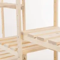 Стеллаж деревянный, 7 полок, 115&times;28&times;79 см, сосна, регулируемый, напольный