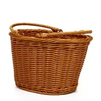 Корзина пластик 25 х 19 х 15 см, ручка17 см коричневый