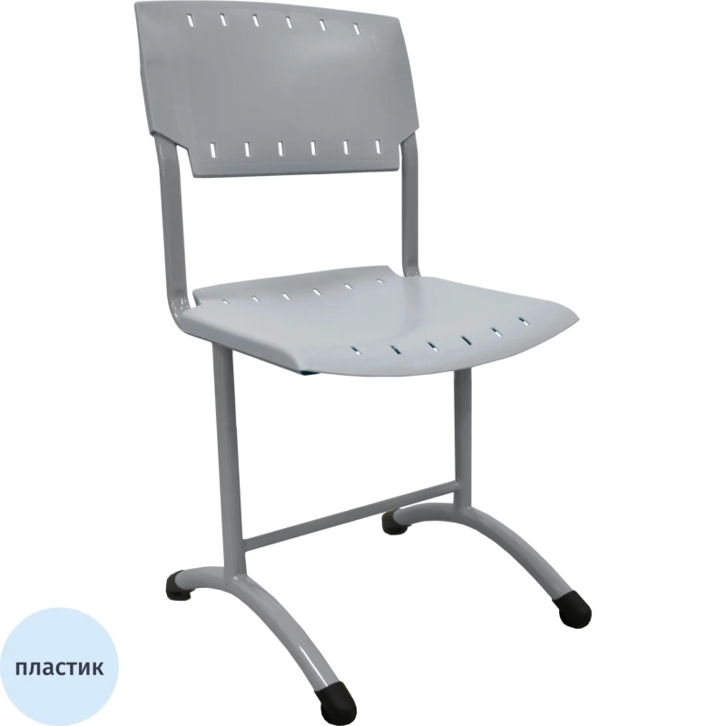 Стул ученический 0MX_GL_SIGMA, нерег 6гр.роста, 460мм,RAL7004,пласт.RAL7040