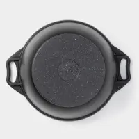Кастрюля KUKMARA &laquo;Мраморная&raquo;, 3 л, d=24 см, h=17 см, стеклянная крышка, антипригарное покрытие, литой алюминий, серый