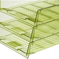 Лоток горизонтальный Attache Bright Colours решетчатый прозрачный зеленый