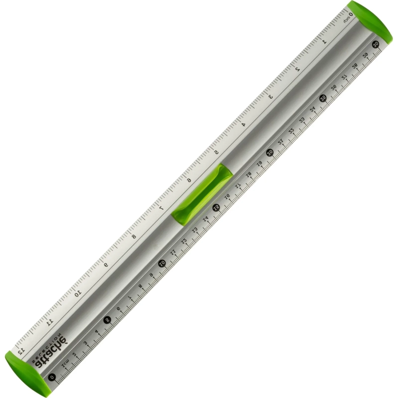 Линейка 30см Attache Selection aluminium с держателем зеленый
