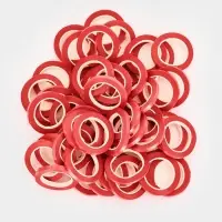 Лента декоративная, 4 мм &times; 4м, цвет красный, набор 50 штук