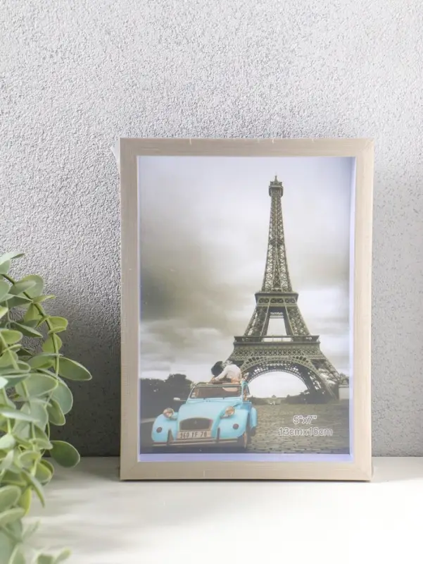 Фоторамка пластик 13х18 см "Ламберто" серебро с белым 19х14х3,5 см