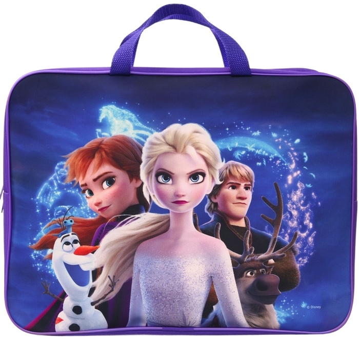 Папка с ручками текстильная А4, 350х270х100 мм, Холодное сердце Папка с ручками текстильная А4, 350х270х100 мм, Холодное сердце