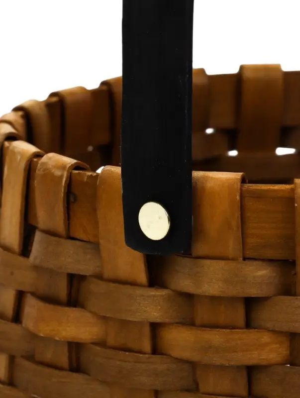 Корзина плетёная для хранения, 22&times;15&times;12 см, ручка h=14 см, секвойя, коричневая