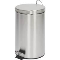 Ведро мусорное с педалью и доводчиком Luscan 12 л, матовое, нерж сталь