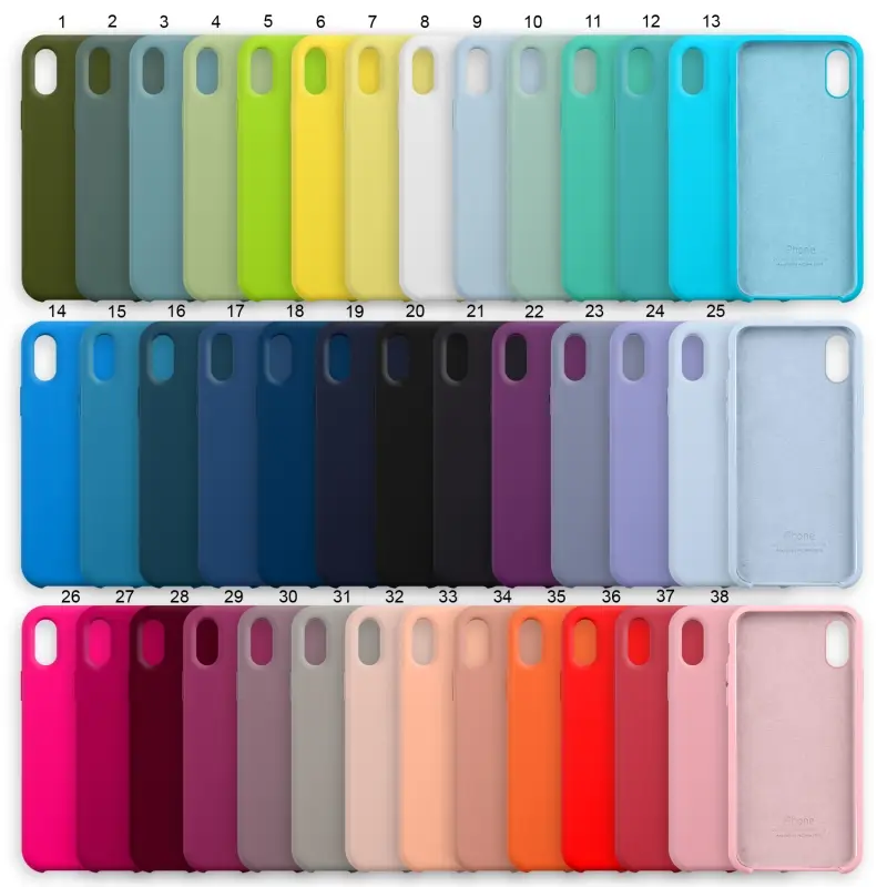 Чехол iPh XS Max Silicon case APL WS (с лого)