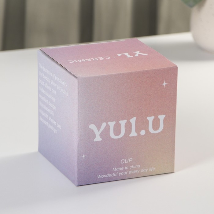 Кружка керамическая с крышкой и ложкой &laquo;Ангелок&raquo;, 350 мл, цвет белый