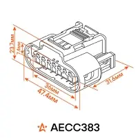 Разъём 7 pin без проводов для катушки зажигания Chevrolet Cruze, Lacetti, Opel Astra, Mokka
