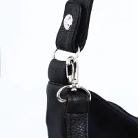 Сумка - мешок женская на молнии, 24&times;9&times;24 см, чёрная