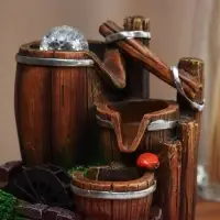 Фонтан настольный &laquo;Бочки за каменной стеной&raquo;, 20&times;16 см, с подсветкой