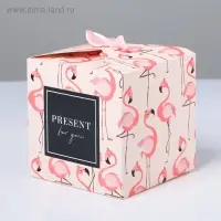Коробка подарочная складная, упаковка, Present for you, 12 х 12 х 12 см Коробка подарочная складная, упаковка, Present for you, 12 х 12 х 12 см