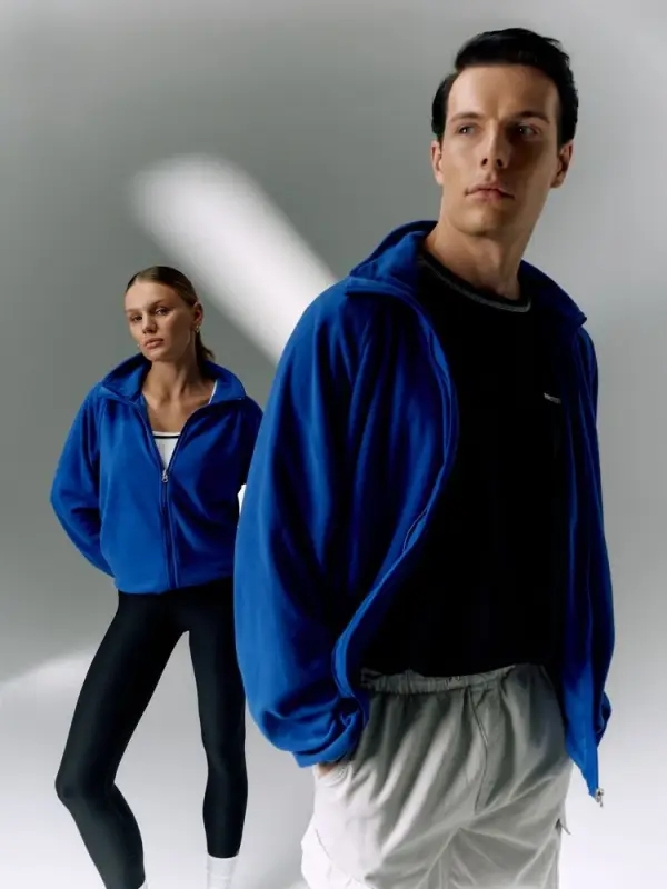 Куртка флисовая унисекс Fliska, ярко-синяя, размер M/L Куртка флисовая унисекс Fliska, ярко-синяя, размер M/L